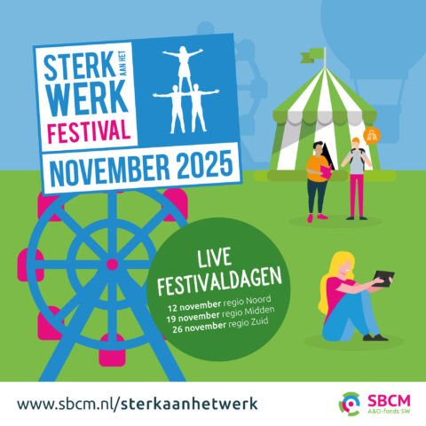 visual met live festivaldagen van het Sterk aan het Werk festival van SBCM