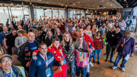 Bezoekers tijdens het Sterk aan het Werk festival van 2025